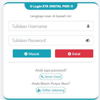 Register PGRI Kedaton - Persatuan Guru Republik Indonesia Cabang Kedaton